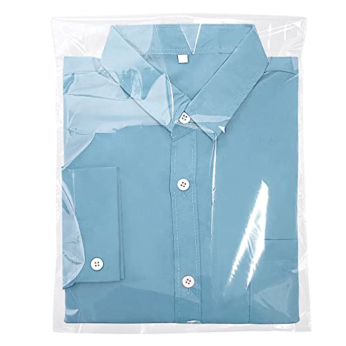 Morepack Large Self Sealing Cellophane Bags Self Adhesive,12x16 Inches Clear Resealable Cellophane Plastic Bags for Packaging Clothes, T-shirts, Pants,200 Pieces
