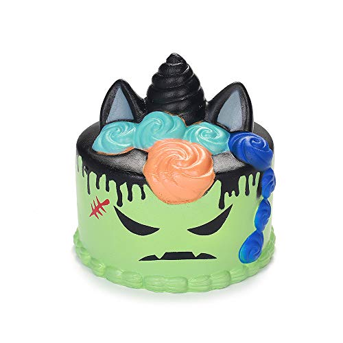 Anboor 4.3 Inches Squishies Unicorn Cake Kawaii Slow Rising Scented Squishies Kids Toy Collection Green