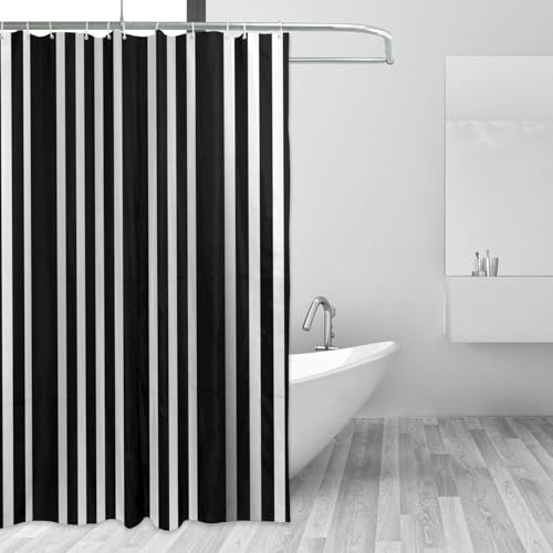 Rideau de douche imperméable pour baignoire rustique en textile lavable style maison de campagne