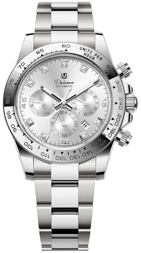 Montre mécanique automatique homme acier inoxydable calendrier verre minéral montre étanche
