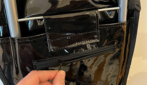 ADOB Einkaufstrolly Einkaufswagen Eat Good Black 50 Liter, 2 leise Gummiräder, extra Reissverschlussfach, klappbar… – Bild 8