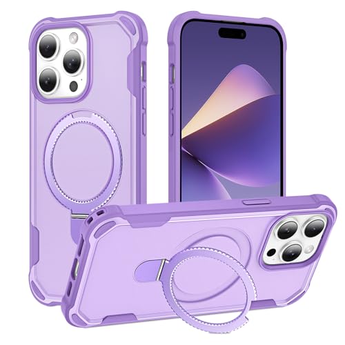 HIGLYCASE for iPhone 14 Pro Max Case with Magnetic Kickstand-Purple