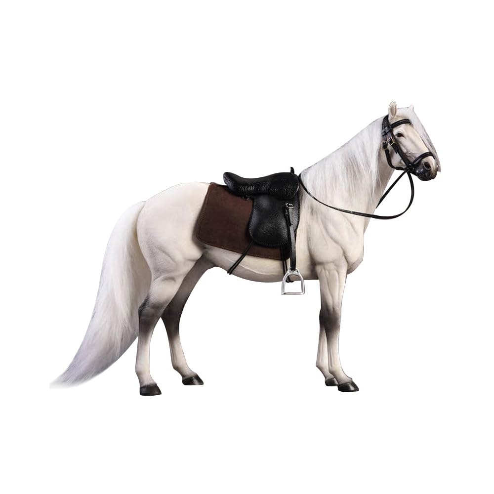Sculpture cheval blanc Hanover AMITD en polyrésine durable aux détails premium