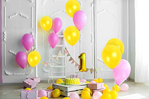 Treasures Gifted Metallic Yellow Balloons - Mustard Yellow Balloons - Globos Amarillos, Gold Balloons - Pearlized Light Yellow Balloons - Big Latex Balloons 12 Inch - Sunshine Yellow Balloons 36 Pack #TOP7