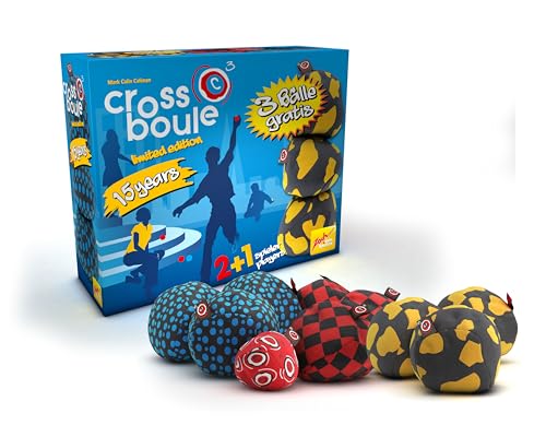Zoch Crossboule c³ Limited Edition 15 Jahre - 3 Bälle gratis, Boule Spiel in 3D, Set für 3 Spieler, Flexible Stoffbälle, Indoor Outdoor Spiel ab 6 Jahren