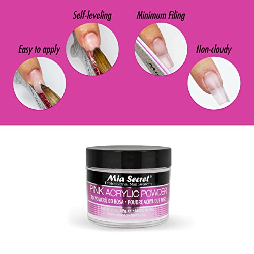 Mia Secret Professional Acrylic Nail System Pink Acrylic Powder 2 Oz #TOP14