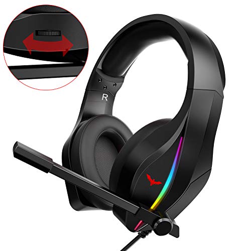 HAVIT Wired Mechanical Gaming Keyboard Mouse Headset Combo Kit, Blue Switch RGB Keyboards, Gaming Mouse & RGB Headphones PC Gamer Bundles for Windows Computer