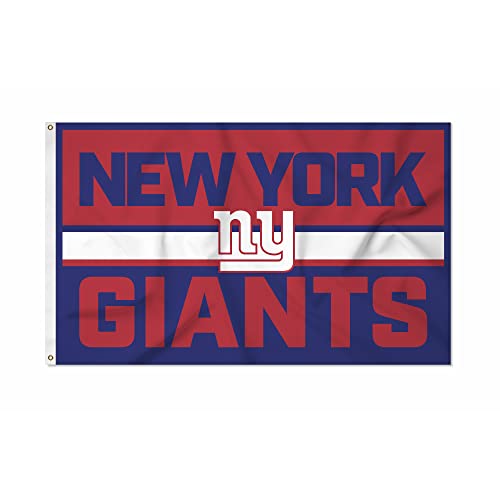 Rico Industries NFL Football New York Giants Bold 3 x 5 Banner Flag Single Sided - Indoor or Outdoor - Home Dcor
