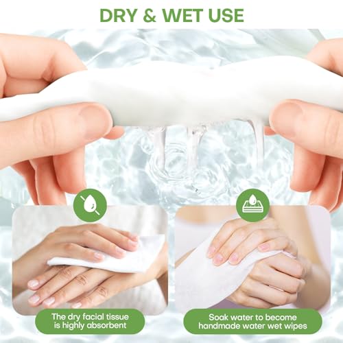Image of Compressed Disposable Face Towel Cleaning Kit 300, Mini Individual Packages Washcloths,Compact Towels Portable Wash Cloths Cotton Wipes Tablets Coin Tissues Towelettes for Travel Hotel Camping
