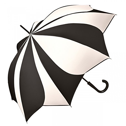 Preisvergleich Produktbild Pierre Cardin Stockschirm Damen Automatik Schwarz Weiß, Farbvariante:schwarz / weiß