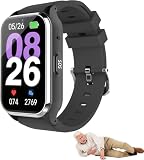X&Z-XAOY Smartwatch Con Schermo HD Da 1,6 Pollici Per Anziani Orologio Per Anziani Con Rilevamento Delle Cadute Impermeabile, Ideale Per Il Fitness E Le Videochiamate(Silver)