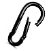 LDJZON Carabiner Clip, Spring Snap Hook Heavy Duty Key Chain Hook Buckle Carabiner for Keys Swing Set Camping Fishing Traveling Black (3.1in 4Pcs Black)