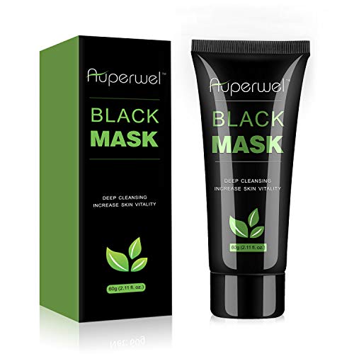 Auperwel Black Mask Blackhead Remover - Purifying Quality Charcoal Peel off Mask Deep Cleaning Facial Mud Mask 2.11 ounce