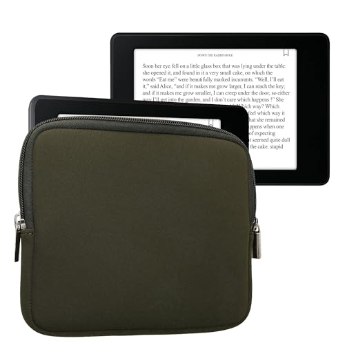 kwmobile Schutztasche für eReader - Neopren Tasche Hülle Cover Case Schutzhülle Dunkelgrün - 17,5 x 14,7 cm Innenmaße
