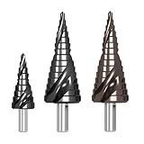 Pagoda Drill Cobalt Industrial Grade TiAlN Stainless Steel Reaming Drill Trapezoidal Bit Step Bit Step Bit Straight Groove Steps 1Pcs(5 Steps)