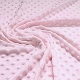 Stoff am Stück Stoff Polyester Minky Fleece pastellrosa Noppen Soft Fleece Softplüsch