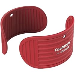 StirMATE CoolGRIPS – Microwave Plate & Jar Grips, Heat-Resistant Silicone Grabbers for Hot Bowls, Trays, Pots & More (2-Pack)