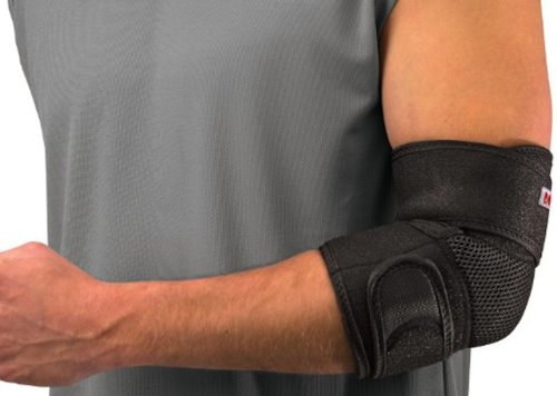 Mueller Adjustable Elbow Support, Black, One Size, Pack of 2 Braces