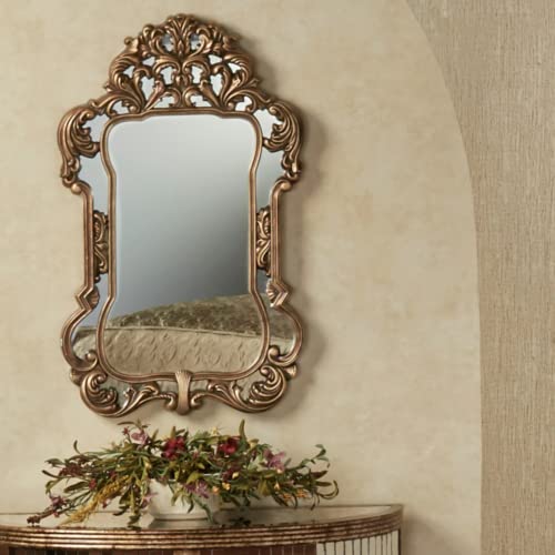 Touch Of Class Lombardo Vintage Wall Mirror Burnished Gold - Ornate Baroque - Victorian Style - Elegant Mirrors For Bedroom, Living Room, Bathroom Or Hallway #TOP1