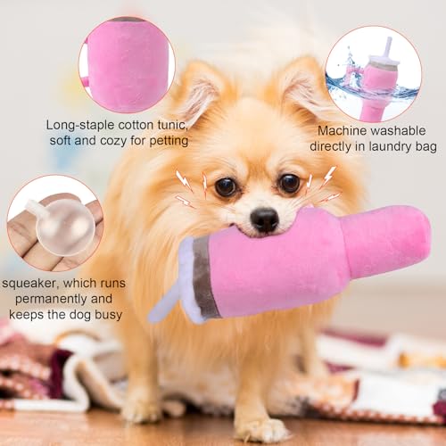 Mity rain Copo engraçado com alça de copo, brinquedos para cães barulhentos, brinquedos interativos