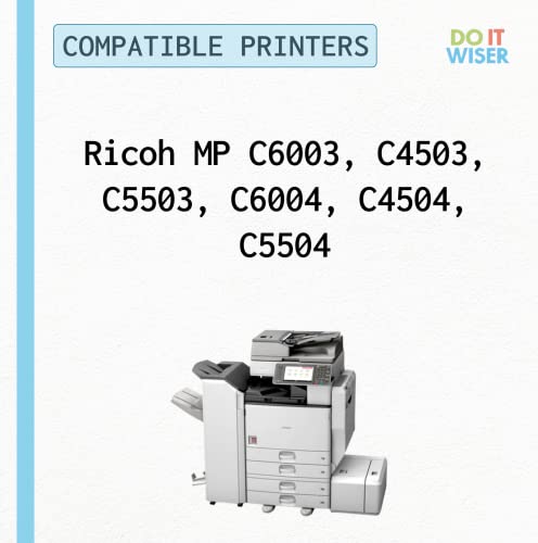 Do It Wiser Compatible Printer Toner Cartridge Replacement For Ricoh 841852 For Use In Ricoh Mp C6003 Mp C4503 Mp C5503 Mp C6004 (1Pack - Cyan) #TOP1