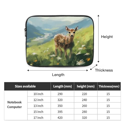 Deer In The Meadow Laptop Sleeve Case 17 Inch Suitable For Notebook Computer Tablet Traveling Carrying Simple Case4