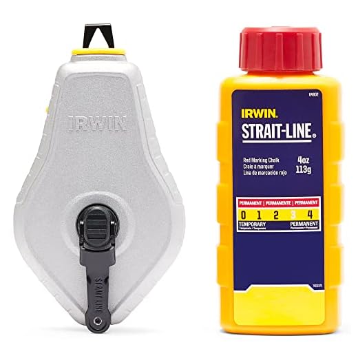 IRWIN Tools STRAIT-LINE Chalk Line, Classic Reel, Red, 100 ft (IWHT48441RC)