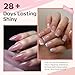 modelones Poly Gel Set 5 Colors Jelly Gel Milky White Sheer Pink Nude Translucent Nail Extension Kit DIY Art for Women