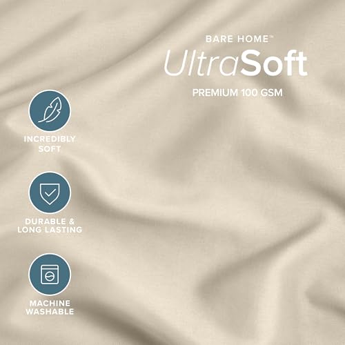 Image of Bare Home Microfiber Body Pillow Cover - Ultra Soft - Cooling Pillowcase - Double Brushed - Pillowcase with Zipper Closure - Easy Care (21''x54'' Body Pillow Cover, Sand)