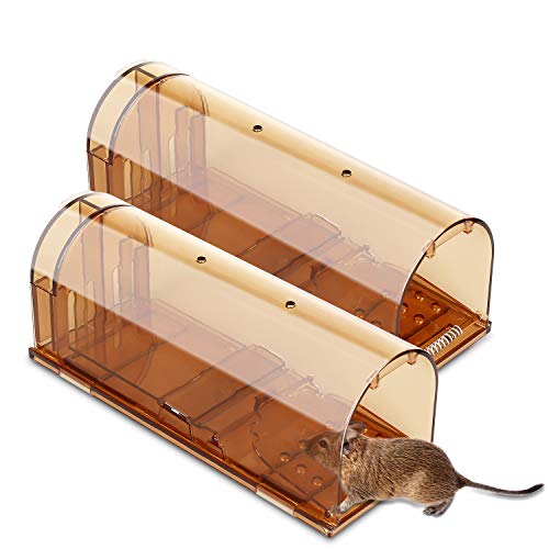 Preisvergleich Produktbild Anecity Mausefalle Lebend, Wiederverwendbare Lebendfalle für Mäuse, 20 cm, Lebendfallen Mäuse No Kill The Mice, Haustiere und Kinderfreundlich, Professionell Rattenfalle für Küche Garten