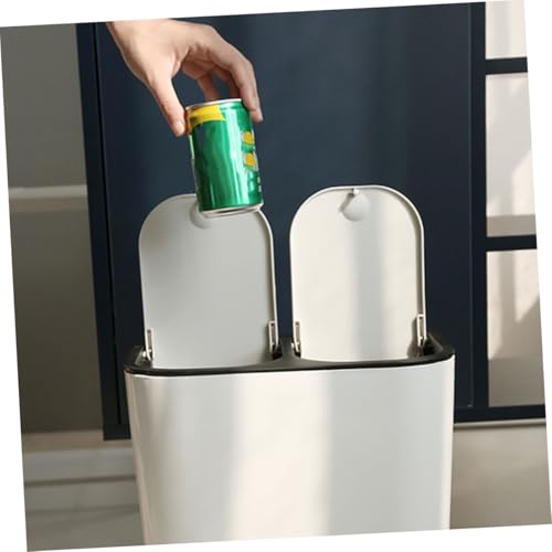Bote de basura elegante con doble compartimento sin contacto miniatura 6
