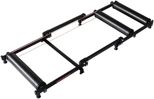 MegLob Entrenador de rodillos para bicicleta, entrenador de bicicleta aeróbica para interiores, soporte de bicicleta ajustable para bicicleta de