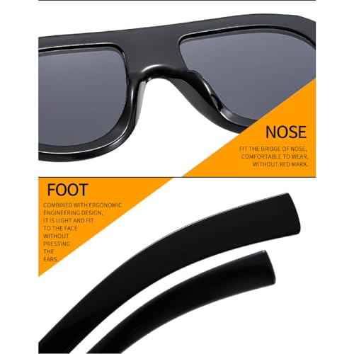 Image of Popular Fashion Pilot Sunglasses Women Retro Chunky Designer Men Punk Gradient Shades UV400 Oversized Sun Glasses
