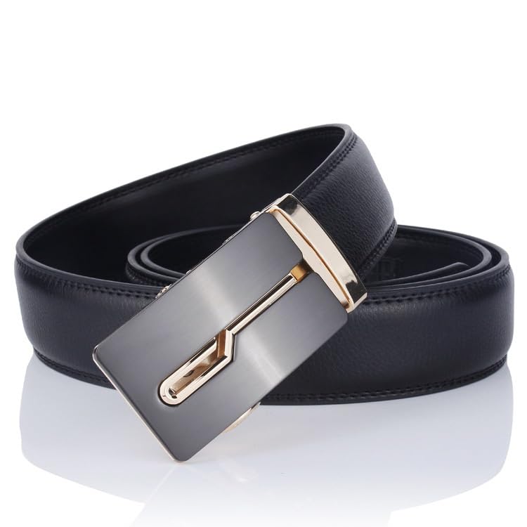 JSEIAJB Business Men's Leather Belt Men's Automatic Buckle Genuine Leather Belt2