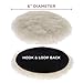 TCP Global Premium 6 Inch Wool Buffing Pads (2 Pack) - 100% Natural Wool Buffer Pads, Polishing Pad for Car Detailing - 1 Inch Thick Pile, Hook and Loop Buffing Pad for Orbital Buffer
