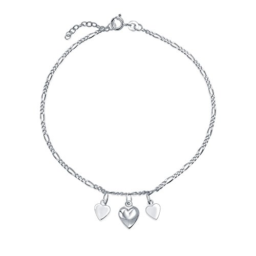 Bracelet cheville argent avec breloques cœurs pour rayonner à la plage