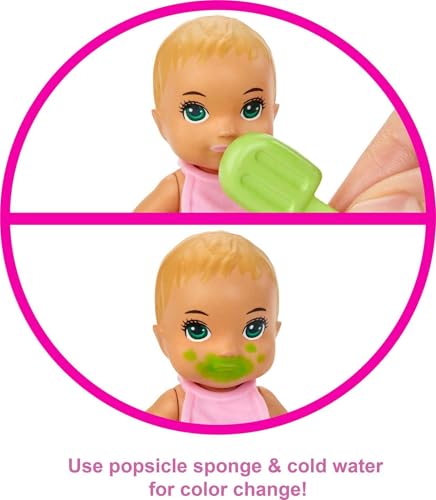 Barbie Bébé Et Accessoires De Bain Ghv84 Coffret Poupée Mannequin Et + - vue 3