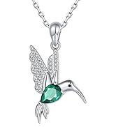EJALEN 925-Sterling-Silver Cute Hummingbird Pendant Necklace - Embellished With Shining Zirconia ...