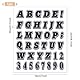 GLOBLELAND 8.7X7 Retro Buchstaben Zahlen Cling Stamps Text Haftstempel EVA Gummi Stempel Für Die Kartengestaltung Fotoalbum Papierbasteldekor DIY Scrapbooking