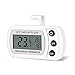 Thlevel Termometro Frigorifero Termometro Digitale per Frigorifero Congelatore Impermeabile con Gancio, Display LCD, Funzione Max/Min per la casa, ristoranti, caffè(Bianco)