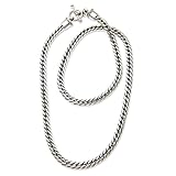 NOVICA .925 Sterling Silver Braided Chain Men's Necklace with Toggle Clasp, 21.75
