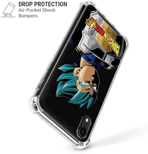 Skinit Clear Phone Case Compatible with iPhone XR - Officially Licensed Dragon Ball Super Vegeta Design