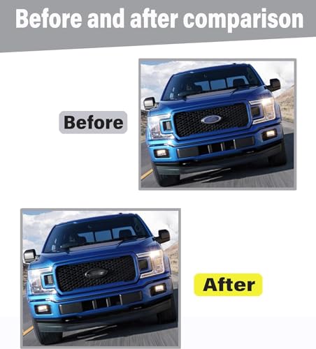 ZSJO ZSJO 12 inch Overlay Emblem for Ford,Front Grille Rear Tailgate Aluminum American Black Flag Emblem Fit for 2017-2022 Ford F250 F350 Super Duty. (Black,12 inch) by ZSJO - Used condition - Image 2