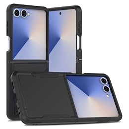 BREPRIO Heavy‑Duty Rugged Anti‑Drop Shockproof Protective Phone Case for Samsung Galaxy Z Flip 7, Durable Protective Shell, Black