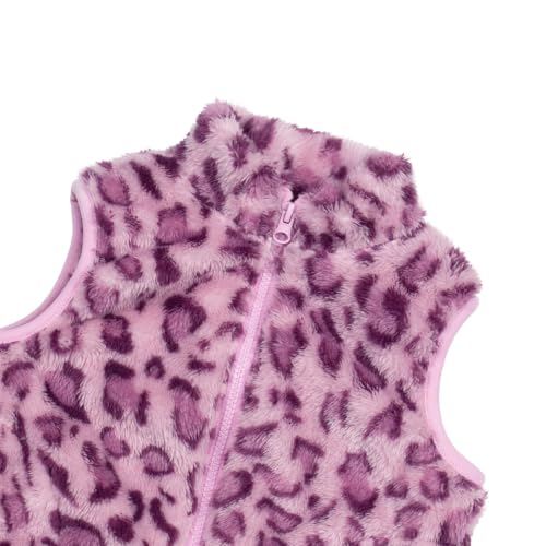 Image of JESKIDS Girls' Boys Sherpa Fleece Vest Outwear Lightweight Solid Color Cute Jacket with Pockets 2-11 Years
