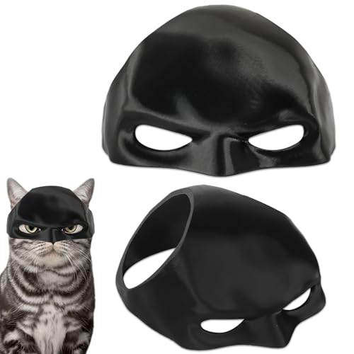 Cat Bat Mask Halloween Costumes Accessories for Cats, Cat Bat Cosplay Apparel (Large, Black Bat)
