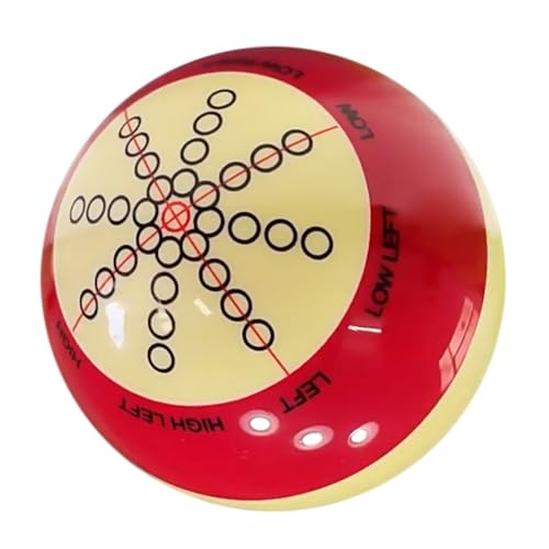 SOUUXIU Red White Resin Billiard Training Cue Ball Pool Cue Ball Practice Training Artifact
