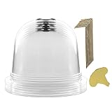 lesolar Pflanzenhut transparent, 6 Stück Pflanzenglocke, Anzuchtglocke，Wiederverwendbare Gartenpflanzenglocken, Pflanzenschutzhaube zum Erwärmen von Gartenerde und wachsenden Pflanzen (21x 26cm)