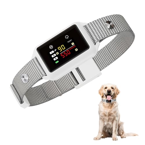 Dog Bark Collar for Large Medium Small Dogs, Rechargeable Smart Bark Collar, Anti Barking Training Collar with 5 Adjustable Sensitivity Beep Vibration (Black)