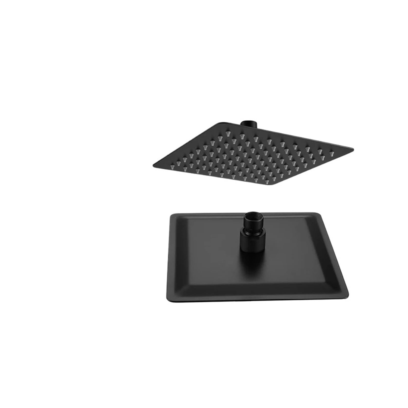 Genérico Cabezales de Ducha ultrafinos Redondos y Cuadrados Acero Inoxidable Cabezal Tipo Lluvia(10inch Square)